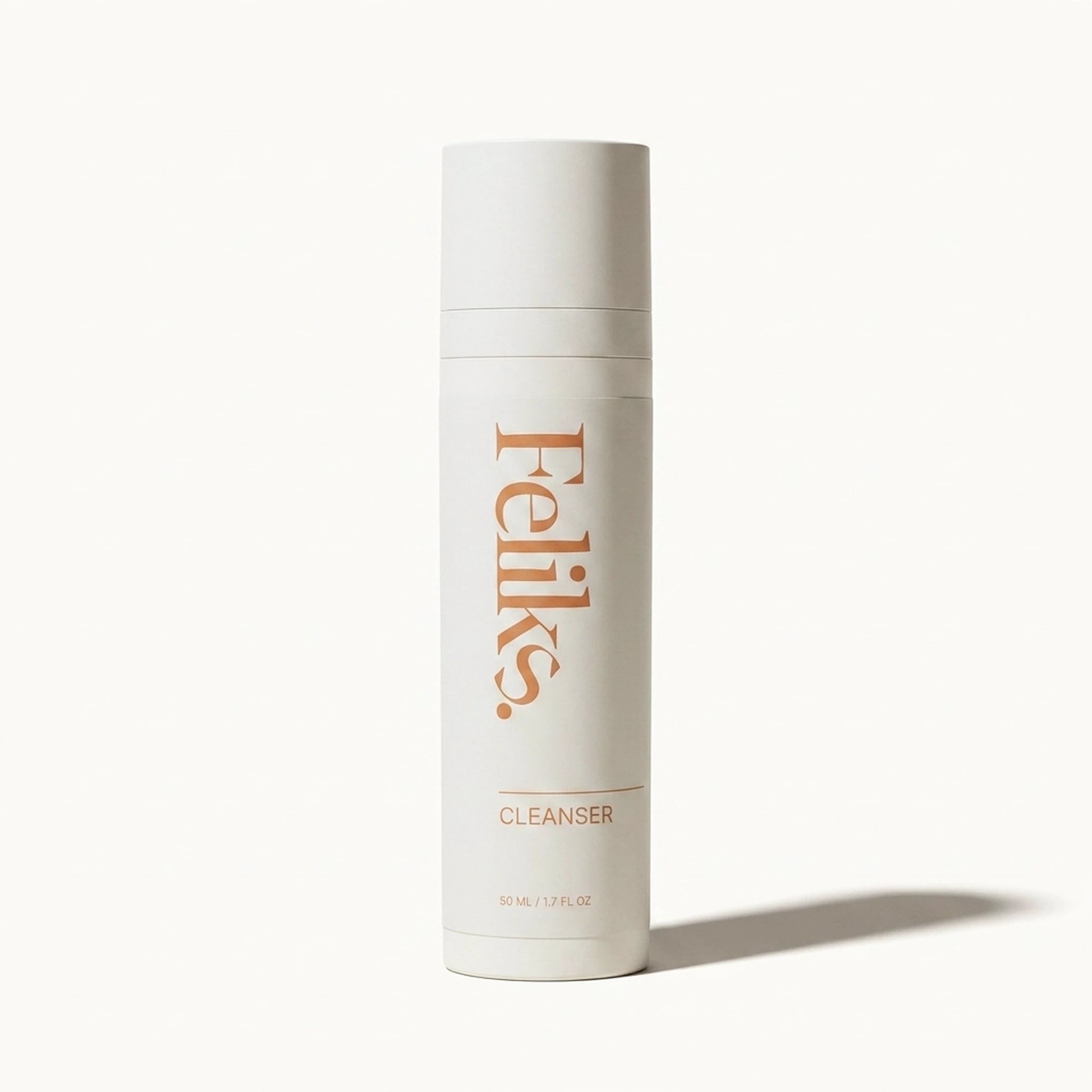 Feliks The Cleanser, a 50ml charcoal face cleanser for men, upright against a plain off-white background