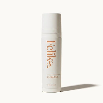 Feliks The Cleanser, a 50ml charcoal face cleanser for men, upright against a plain off-white background
