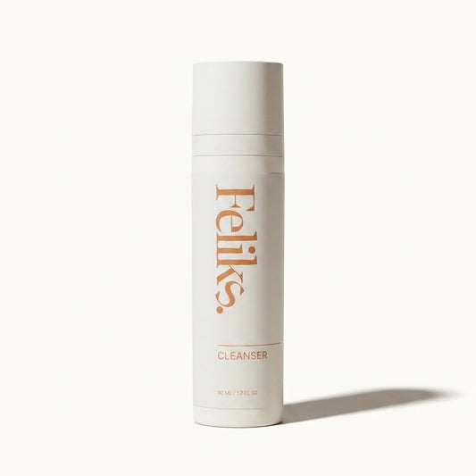 Feliks The Cleanser, a 50ml charcoal face cleanser for men, upright against a plain off-white background